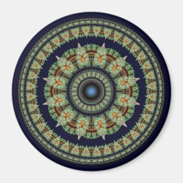 Mandala-Märchen aus grünem Fraktal Magnet