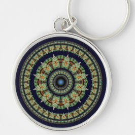 Mandala-Märchen aus grünem Fraktal Schlüsselanhänger
