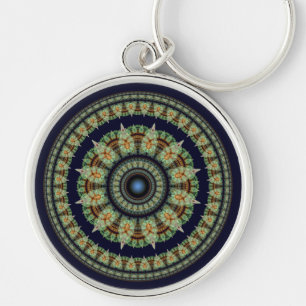 Mandala-Märchen aus grünem Fraktal Schlüsselanhänger
