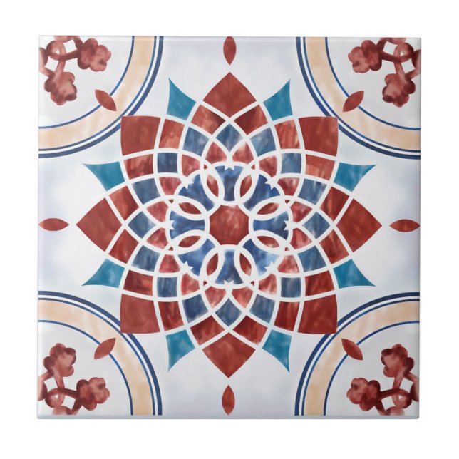 Mandala/Marokkanisches Muster Fliese (Vorderseite)