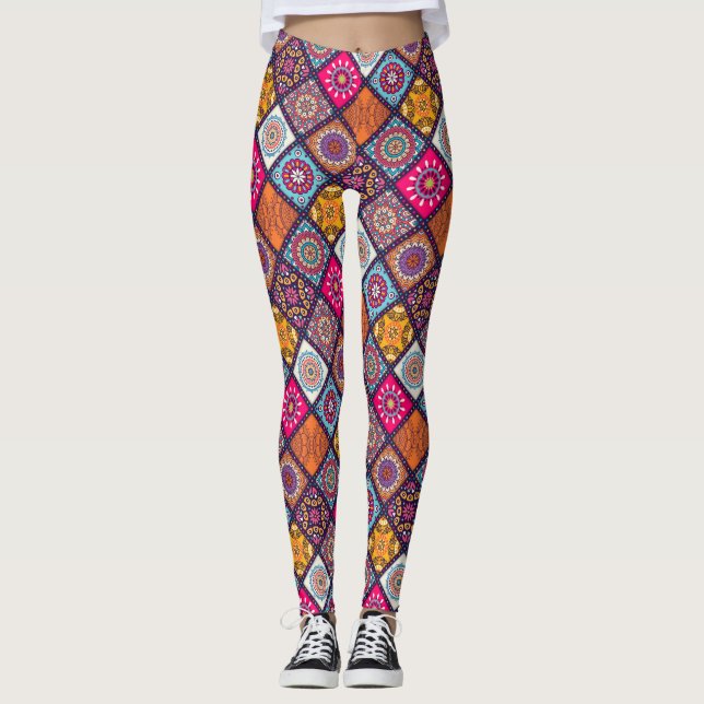 Mandala/Marokkanisches Muster Leggings (Vorderseite)