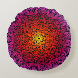 Mandala mediation zafu cushion or Decke pillow Rundes Kissen