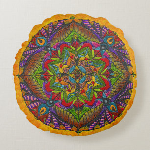 Mandala Meditation Floor Kissen Kissen Sonnenblume