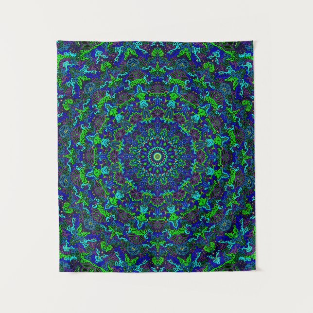 Mandala mit ausführlichem, verwickeltem wandteppich (Vorderseite)
