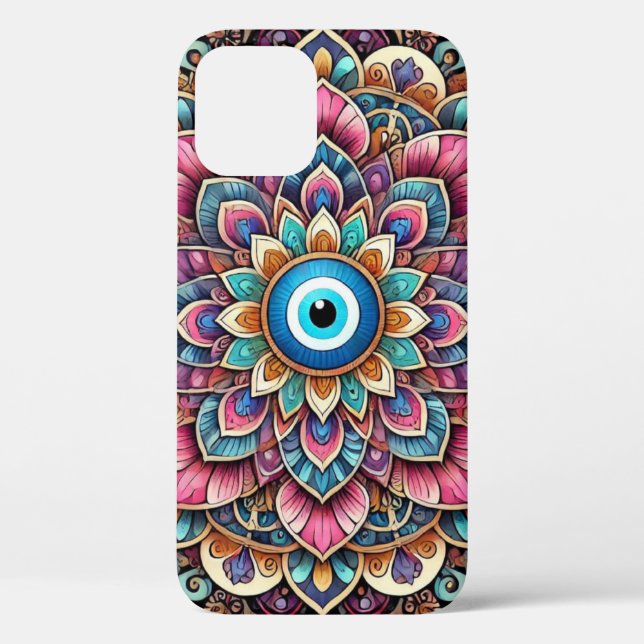 Mandala mit bösen Augen Case-Mate iPhone Hülle (Rückseite)