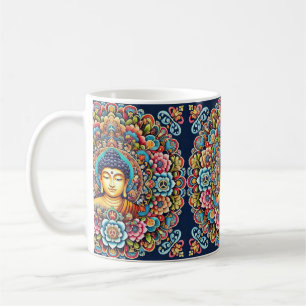 Mandala mit Buddha Kaffeetasse