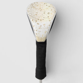 Mandala mit Gold Stars auf Weiß bezaubern Golf Headcover