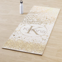 Mandala mit Gold Stars auf Weiß bezaubern