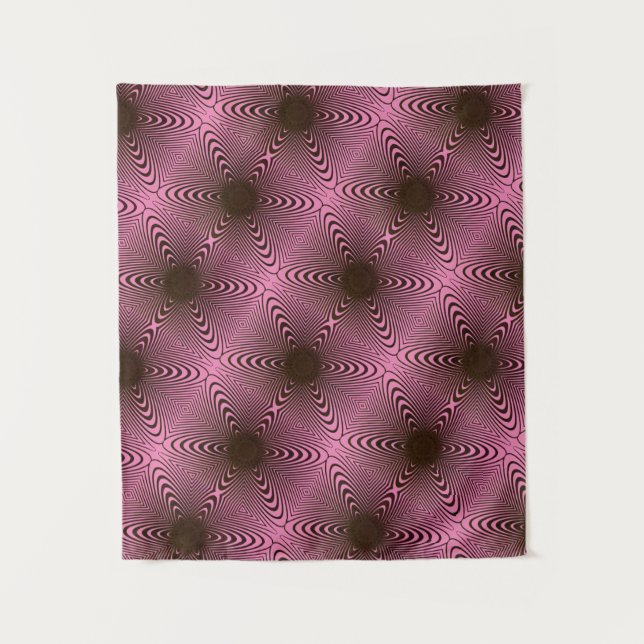 Mandala MODERNE - Tapisserie ROSE NOIR ROSE (Devant)