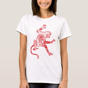 Mandala Monkey Women's Boxy Crop Top T - Shirt