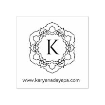 Mandala Monogram Exotic Wellness-Center Beauty Hen