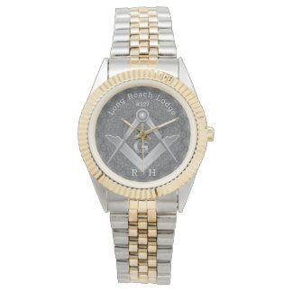 Mandala Monogram Masonic Lodge Watch Armbanduhr