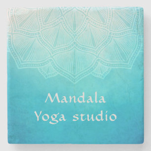 Mandala monogramm steinuntersetzer