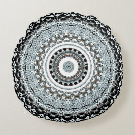 Mandala-Monster 2 Rundes Kissen