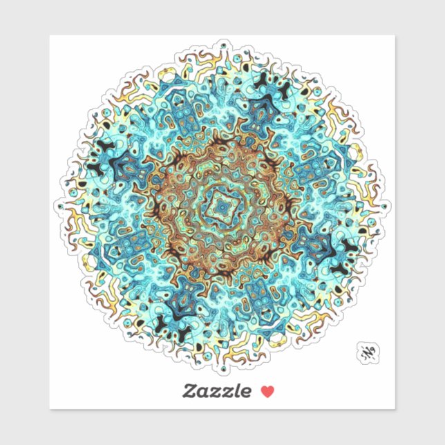 Mandala-Monster 4 Aufkleber (Blatt)