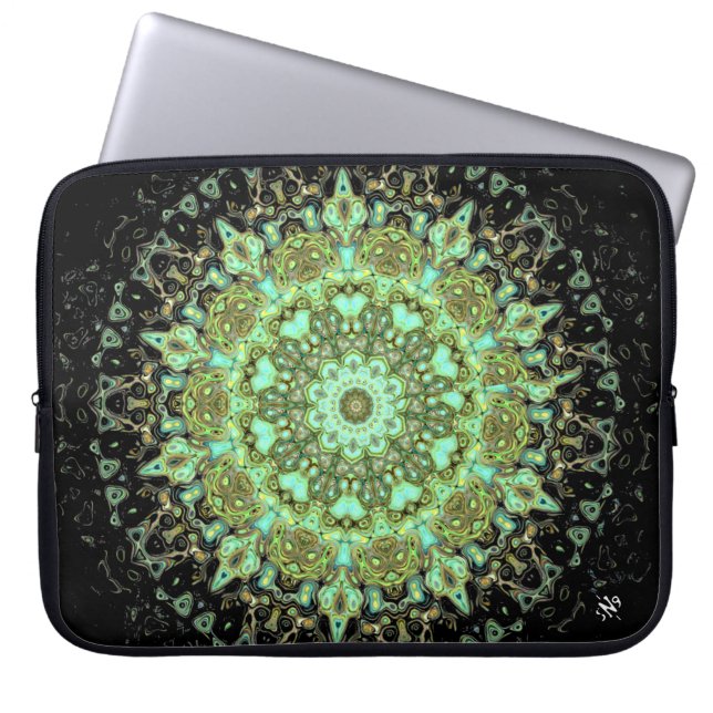 Mandala-Monster Laptopschutzhülle (Vorderseite)