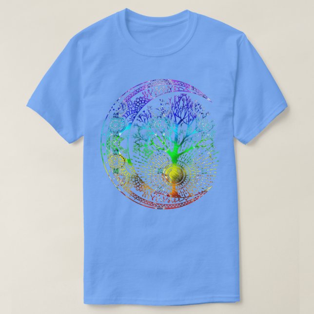 Mandala Moon Chakra Tree of Life T-Shirt (Design vorne)