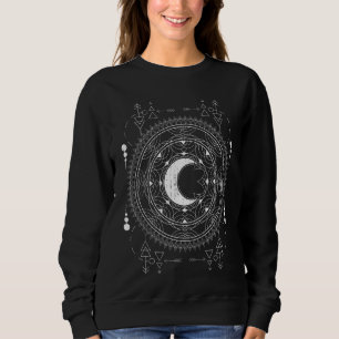 Mandala Moon Wiccan Witz Blackcraft Pagan Occult Sweatshirt