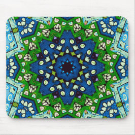 Mandala Mosaic Rosette Boho Retro Hippie Mousepad