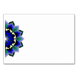 Mandala Motif 02 en bleu foncé Numéro de table