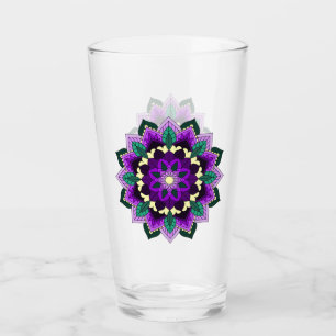 Mandala Motif 02 en verre violet