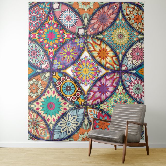 Mandala Motif - Tapisserie (En situation)