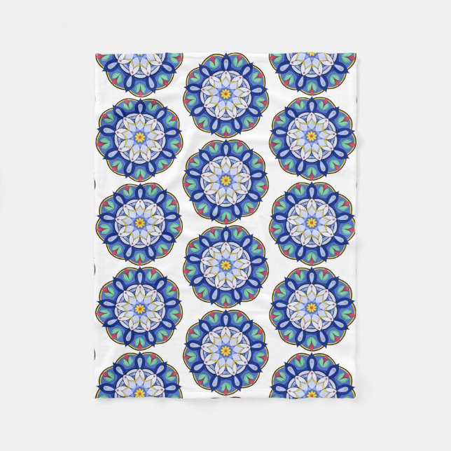Mandala Muster 01 Fleecedecke (Vorderseite)