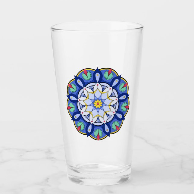 Mandala Muster 01 Glas (Vorderseite)