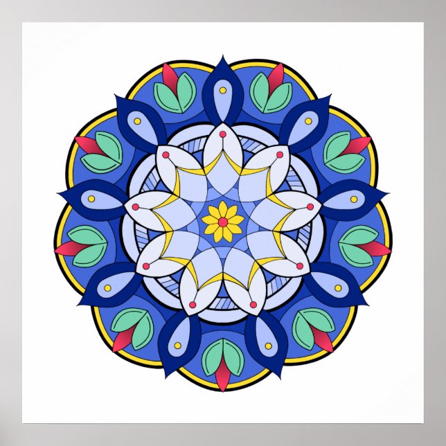 Mandala Muster 01 Poster (Vorne)