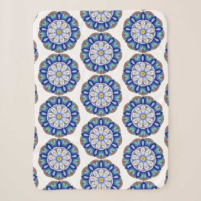 Mandala Muster 01 Sherpadecke (Vorderseite)