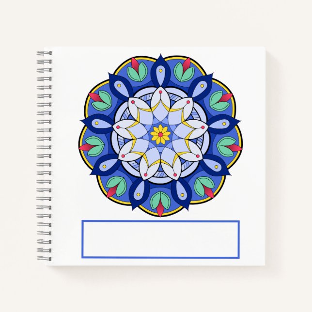 Mandala Muster 01 Spiral Notebook Notizbuch (Vorderseite)