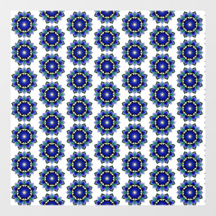 Mandala Muster 02 in blau Fensteraufkleber