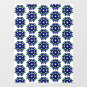 Mandala Muster 02 in blau Fensteraufkleber