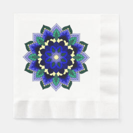 Mandala Muster 02 in dunkelblau Napkin Serviette