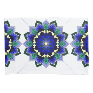 Mandala Muster 02 in dunkelblau Pillowcase Kissenbezug