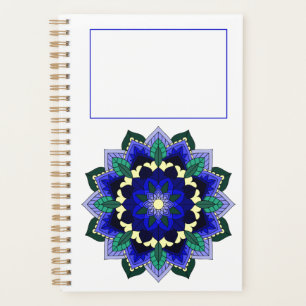 Mandala Muster 02 in dunkelblau Planer