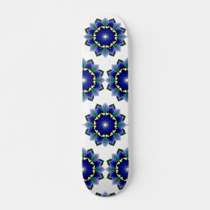 Mandala Muster 02 in dunkelblau Skateboard
