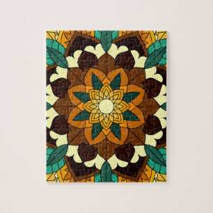 Mandala Muster 02 in gelb & tan