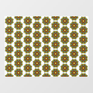 Mandala Muster 02 in gelb & tan Fensteraufkleber