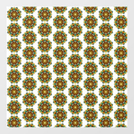 Mandala Muster 02 in gelb & tan Fensteraufkleber