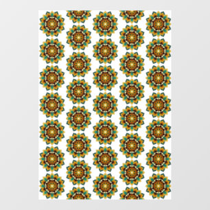 Mandala Muster 02 in gelb & tan Fensteraufkleber