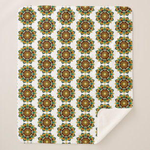 Mandala Muster 02 in gelb & tan Sherpadecke