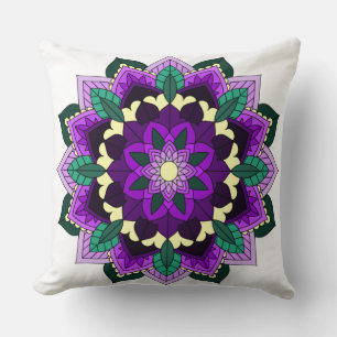 Mandala Muster 02 in lila Kissen