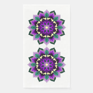 Mandala Muster 02 in lila Serviette