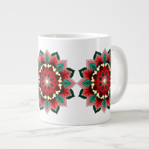 Mandala Muster 02 in rot Jumbo-Tasse