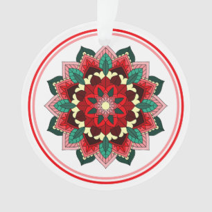 Mandala Muster 02 in rotem Ornament