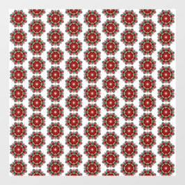 Mandala Muster 02 in roter Fensterverkleidung Fensteraufkleber