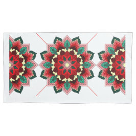 Mandala Muster 02 in roter Pillowcase Kissenbezug