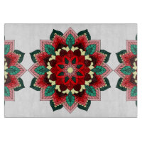 Mandala Muster 02 in roter Schneidebrett