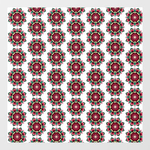 Mandala Muster 02 in tiefrosa Fensteraufkleber